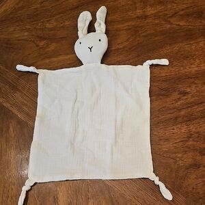 White Bunny Lovey Blanket Easter Rabbit Nwot Infant Keepsake Teddy Muslin New